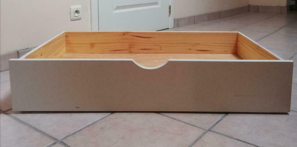 Tiroir lit, Maison & Meubles, Enlèvement, Utilisé, Blanc, Bois