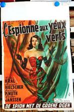 Filmposter L'espionne aux yeux verts / De spion met de groen, Verzamelen, Gebruikt, Ophalen of Verzenden, A1 t/m A3, Rechthoekig Staand