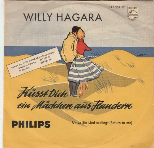 45T: Willy Hagara: Küsst dich ein Mädchen aus Flandern, Cd's en Dvd's, Vinyl | Overige Vinyl, Overige formaten, Ophalen of Verzenden