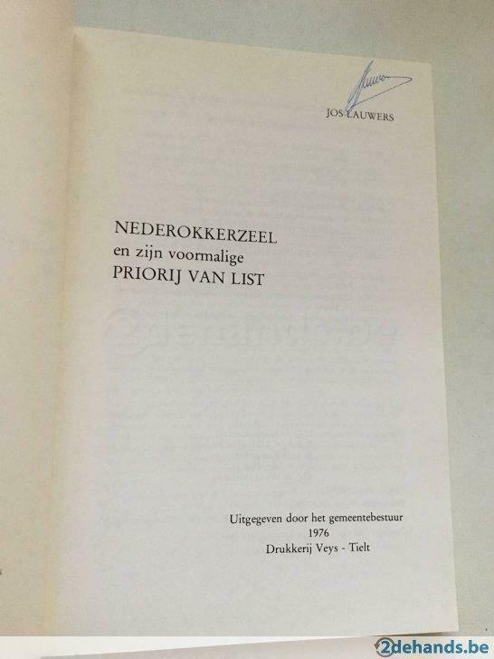Nederokkerzeel en zijn voormalige priorij van List, Boeken, Geschiedenis | Nationaal, Gelezen, Ophalen of Verzenden