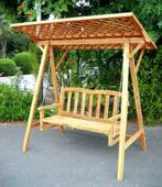 Balancelle de jardin pin massif balancelle avec treillis, Jardin & Terrasse, Envoi, Neuf