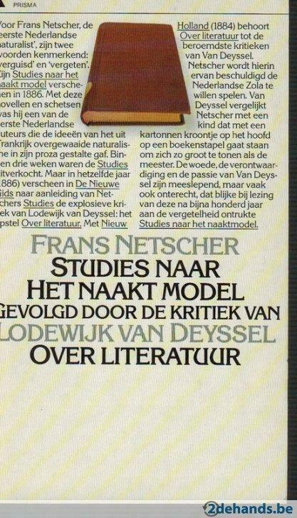 Studies naar het naakt model, Frans Netscher, van Deyssel, Boeken, Literatuur, Gelezen, Ophalen of Verzenden