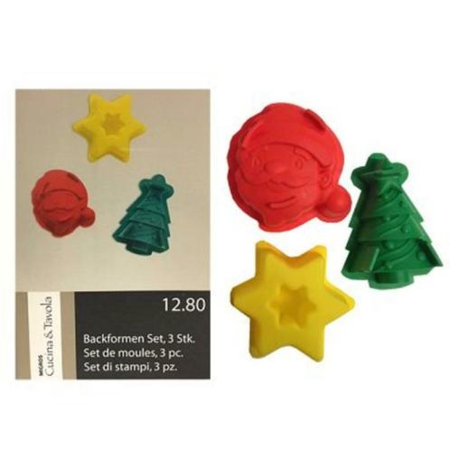 Kerst bakvormen cakevormen siliconen set 3 stuks, Divers, Noël, Neuf, Enlèvement ou Envoi