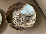 Porselein bord Luipaard met welpje Will Nelson, Antiek en Kunst, Ophalen of Verzenden