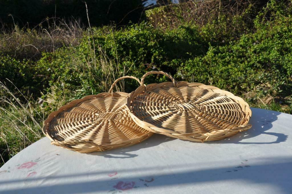 §  2 plateaux paniers pour fromage en rotin neuf, Neuf, Enlèvement ou Envoi, Osier, Rond