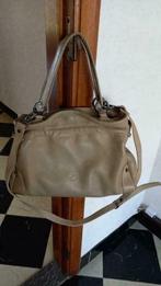 Lederen handtas van Yves Renard, Handtassen en Accessoires, Tassen | Damestassen, Ophalen of Verzenden, Gebruikt, Beige, Handtas