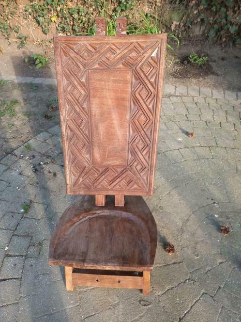 Houten stoelen, Kasai - Kongo, Antiquités & Art, Antiquités | Meubles | Armoires, Enlèvement