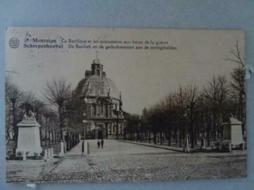Scherpenheuvel De Basiliek en de gedenksteenen aan de oorlog, Verzamelen, Postkaarten | België, Gelopen, Vlaams-Brabant, 1920 tot 1940
