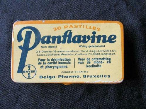 Vintage pillendoosje Bayer, Panflavine, 1938, Antiquités & Art, Antiquités | Étain, Enlèvement ou Envoi