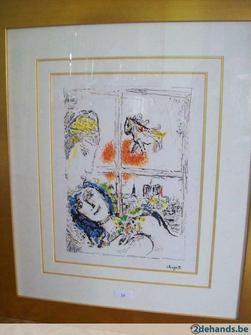 Compositie - Marc Chagall, Antiek en Kunst, Kunst | Litho's en Zeefdrukken, Ophalen