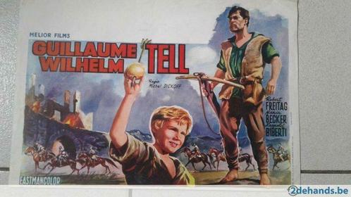 affiche cinéma Wilhelm Tell, 54,50 cm x 37,50 cm, Collections, Posters & Affiches, Utilisé, Cinéma et TV, Enlèvement ou Envoi