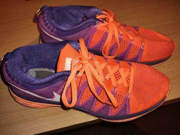 oranje loopschoenen - Nike Flyknit Lunar 2 - maat 41, Comme neuf, Enlèvement, Orange, Nike