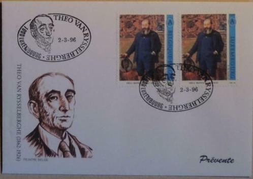FDC Théo Van Rysselberghe schilder (Emile Mayrisch), Postzegels en Munten, Postzegels | Europa | België, 1e dag stempel, Postfris