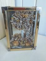 Vintage spiegelglas met droogbloemen, Antiek en Kunst, Ophalen
