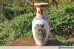 vase style asiatique decor aux oiseaux
