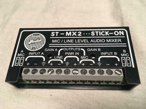 RDL ST-MX2 Compacte 2-kanaals Mic/Line Mixer. Nieuw!, Musique & Instruments, Tables de mixage, Neuf, Moins de 5 canaux, Entrée micro