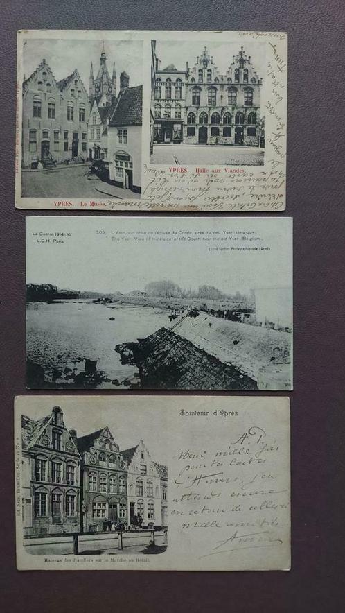12 oude postkaarten van Ieper Ypres, Verzamelen, Postkaarten | België, Ophalen of Verzenden