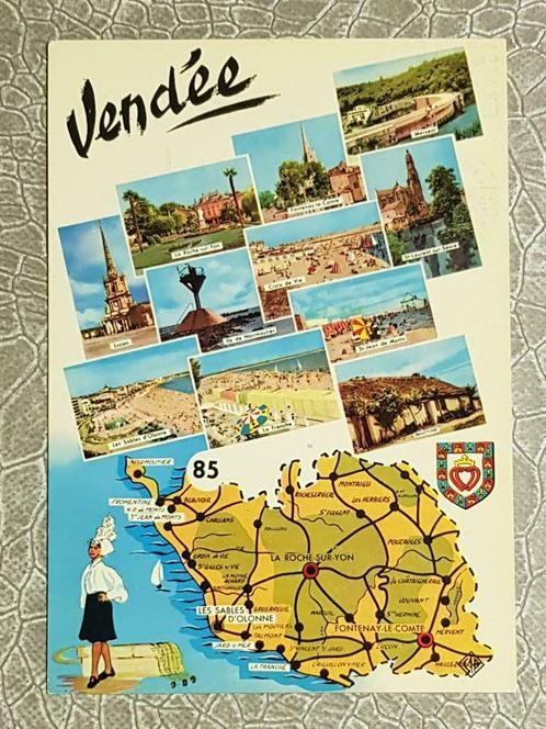 Oude ansichtkaarten van Vendée (Frankrijk), Verzamelen, Postkaarten | Buitenland, Gelopen, Frankrijk, 1960 tot 1980, Ophalen of Verzenden