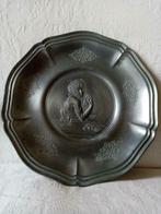 Gesigneerd Art Deco tinnen bord (32.50cm), Antiek en Kunst, Ophalen of Verzenden