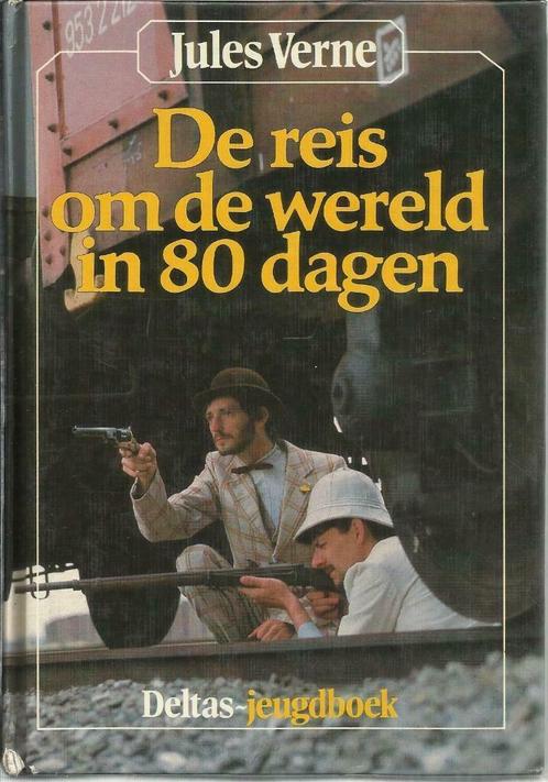 DE REIS OM DE WERELD IN 80 DAGEN - JULES VERNE, Boeken, Kinderboeken | Jeugd | 10 tot 12 jaar, Gelezen, Fictie, Ophalen of Verzenden