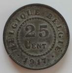 Belgium 1917 - 25 Ct Zink/Duitse bezetting/Albert I/Mor. 435, Losse munt, Verzenden
