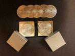 Set van 12 onderzetters (verzilverd), Ophalen of Verzenden, Gebruikt, Glas of Kopje