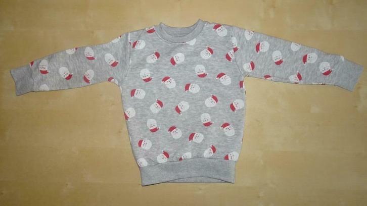 Licht grijze kersttrui met kerstmannen, maat 92, Kinderen en Baby's, Kinderkleding | Maat 92, Gebruikt, Jongen of Meisje, Trui of Vest