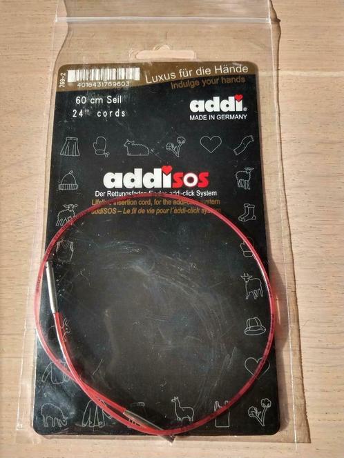 NIEUW Addi - click kabel SOS 60 cm - rood, Hobby en Vrije tijd, Breien en Haken, Nieuw, Breien, Naald, Ophalen of Verzenden