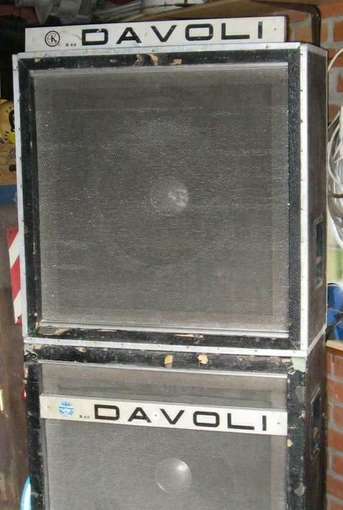 Retro Vintage Klankkasten DAVOLI, Audio, Tv en Foto, Luidsprekerboxen, Gebruikt, Overige typen, 120 watt of meer, Overige merken