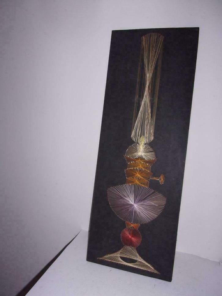 tableau en fils tirés "quinquet", Maison & Meubles, Accessoires pour la Maison | Cadres, Utilisé, 75 cm ou plus, Moins de 50 cm