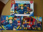 Puzzelset Brandweerman Sam 4+, Ophalen, 10 tot 50 stukjes, Zo goed als nieuw, 2 tot 4 jaar