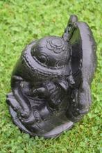 Ganesha in gepatineerde steen, Tuin en Terras, Tuinbeelden, Ophalen of Verzenden, Nieuw, Steen, Boeddhabeeld