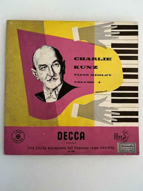 LP Charlie Kunz – Piano Medley Volume 4 1957, CD & DVD, Vinyles | Jazz & Blues, Utilisé, Jazz, 1940 à 1960, 10 pouces, Enlèvement ou Envoi