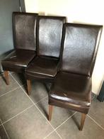 Set van 3 stoelen. Kleur: Bruin., Huis en Inrichting, Stoelen, Ophalen, Gebruikt, Bruin