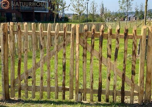 Tuinpoorten Kastanjehout - Duurzaam & Natuurlijk, Tuin en Terras, Tuinhekken en Hekwerk, Nieuw, Tuinhek, Hout, Met poort, Ophalen