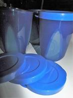 TUPPERWARE    4 bekers/glazen met deksel, Verzenden, Zo goed als nieuw, Overige materialen, Glas of Glazen