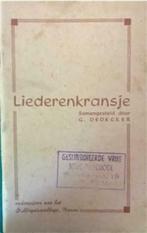Liederenkransje, samengesteld door G.Dedecker, Livres, Musique, Utilisé, Enlèvement ou Envoi
