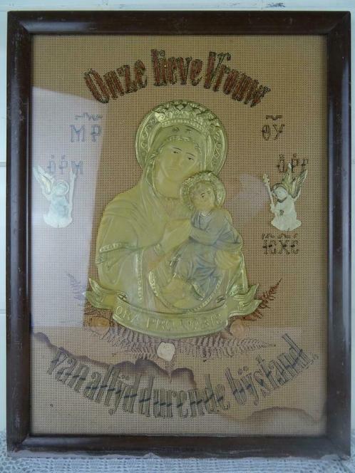 Art populaire Marie Notre Dame 1930 antique curio art, Antiquités & Art, Antiquités | Objets religieux, Enlèvement ou Envoi
