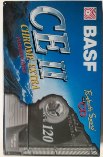 Cassette audio BASF Chrome Extra 120min, NEUF, Enlèvement ou Envoi, Autres genres, 1 cassette audio, Vierge