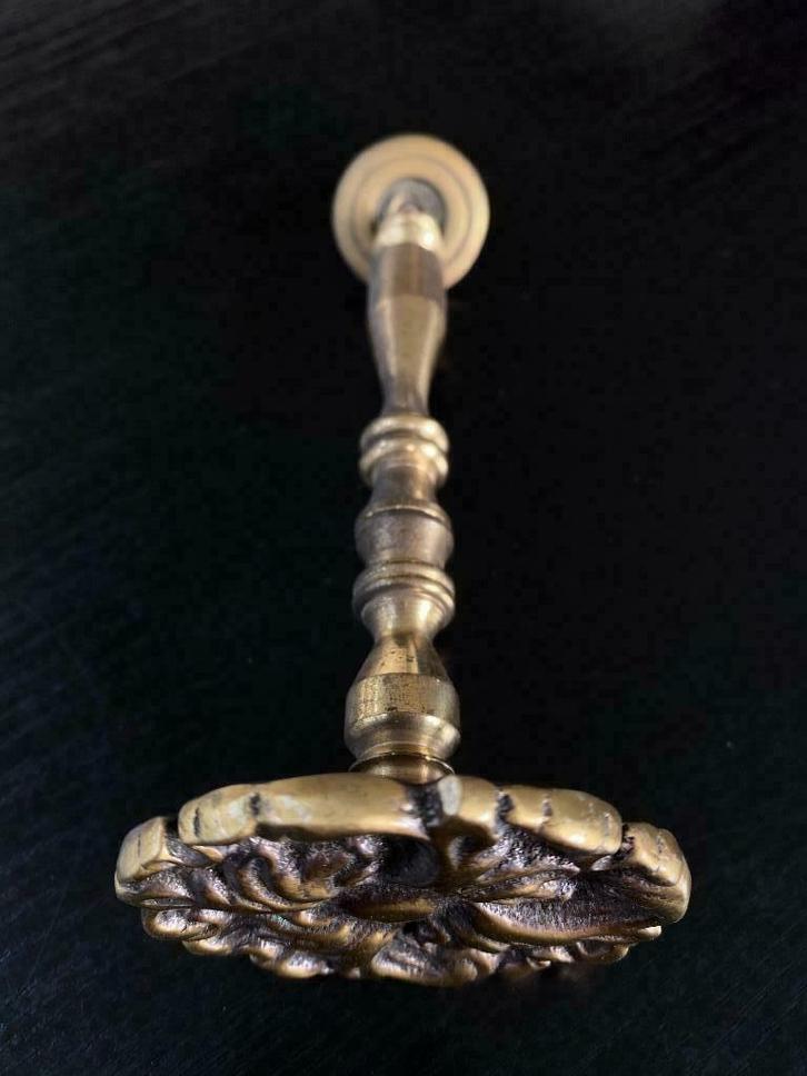 Koper-messing gordijnsteun voor gordijnclip - brocante, Huis en Inrichting, Stoffering | Gordijnen en Lamellen, Gebruikt, Minder dan 100 cm