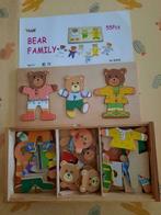 puzzels bear family, Kinderen en Baby's, Speelgoed | Kinderpuzzels, Van hout, Meer dan 50 stukjes, Ophalen