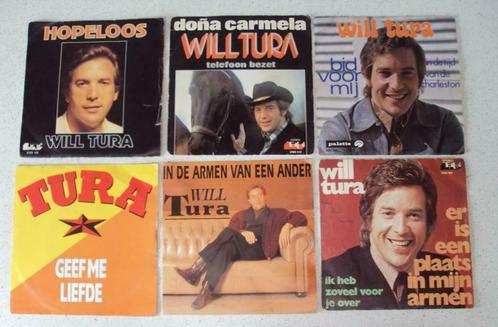 6 stuks 7"Singeltjes van "Will Tura", Cd's en Dvd's, Vinyl Singles, Single, Nederlandstalig, 7 inch, Ophalen of Verzenden