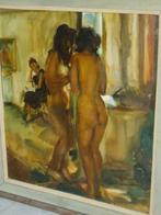 1954 CLEMENT SERNEELS staand naakt voor de spiegel olie/doek, Antiek en Kunst, Kunst | Schilderijen | Klassiek, Ophalen