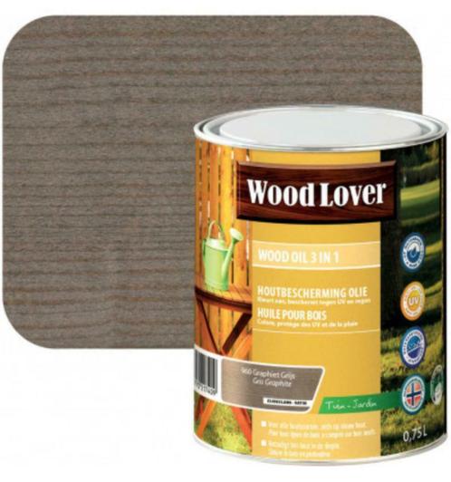 Vernis Woodlover - Wood Oil 3 in 1, Doe-het-zelf en Bouw, Verf, Beits en Lak, Nieuw, Beits, Minder dan 5 liter, Grijs, Ophalen