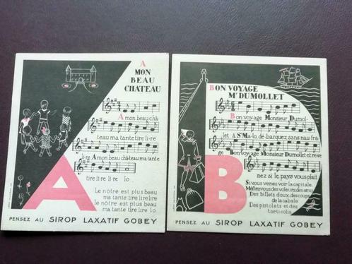 Alphabet de chansons enfantines. Laboratoires Gobey 1950, Antiquités & Art, Antiquités | Cartes scolaires, Enlèvement ou Envoi