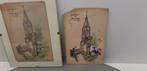 2 oude postkaarten  Souvenir de Jemappes 1864-1914, Verzamelen, Postkaarten | België, Ophalen of Verzenden, Voor 1920, Ongelopen