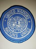 UN stoffen badge, Verzamelen, Militaria | Algemeen, Embleem of Badge, Ophalen of Verzenden, Landmacht
