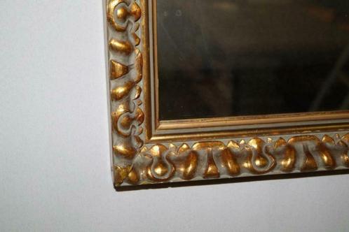 Grote antieke spiegel met dikke gouden kader 80 x 70, Antiek en Kunst, Antiek | Spiegels, Ophalen