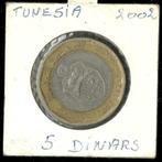 5 Dinars de l'année 2002 de Tunisie, voir photos, N  3996, Enlèvement ou Envoi, Monnaie en vrac, Autres pays