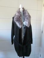 Zwart dames jasje grijze fluffy kraag - Mt : 48/50 - Capsule, Noir, Taille 46/48 (XL) ou plus grande, Capsule, Enlèvement ou Envoi